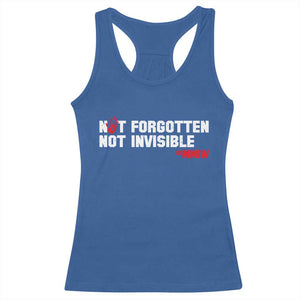 MMIW Awareness Racerback Tank Top Not Forgotten Not Invisible Indigenous Women TS12 Royal Blue Print Your Wear