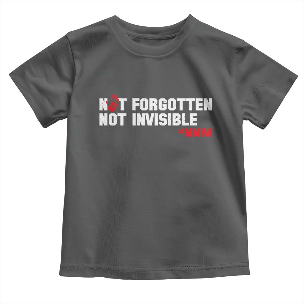 MMIW Awareness Toddler T Shirt Not Forgotten Not Invisible Indigenous Women TS12 Dark Heather Print Your Wear