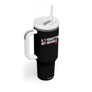 MMIW Awareness Tumbler With Handle Not Forgotten Not Invisible Indigenous Women TS12 Print Your Wear