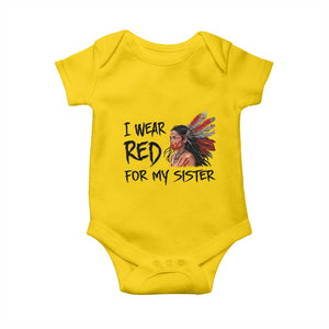 MMIW Awareness Month Indigenous Support Gift Baby Onesie I Wear Red For My Sister TS12 Daisy Print Your Wear