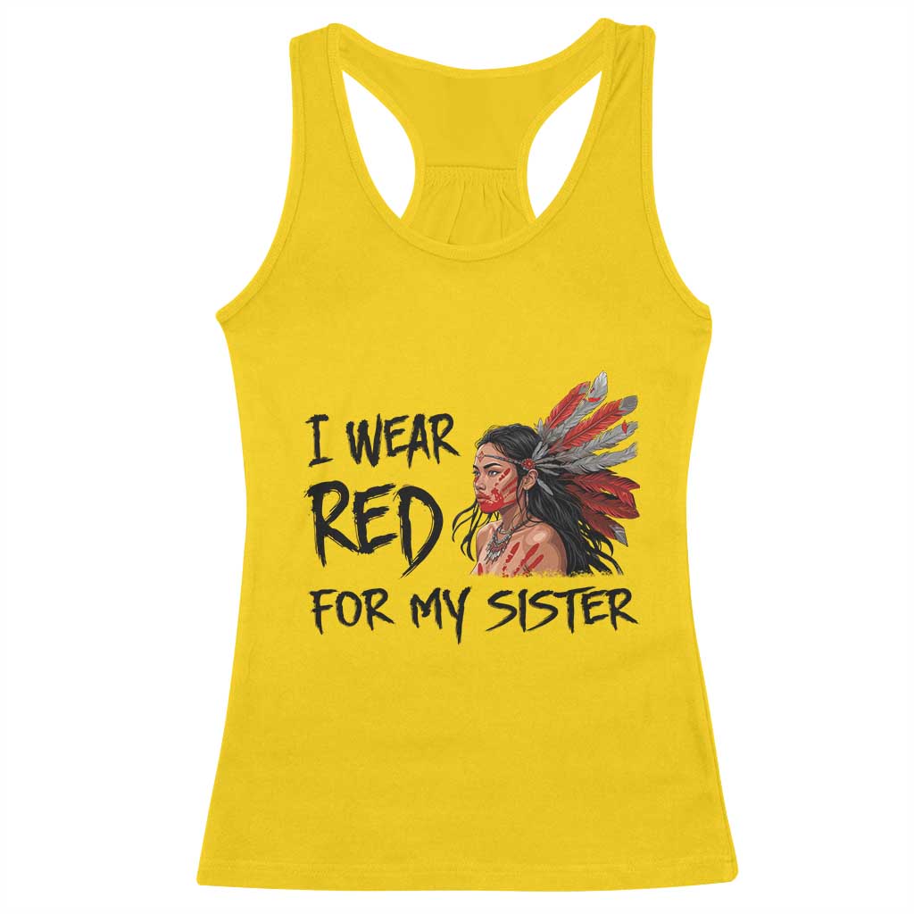 MMIW Awareness Month Indigenous Support Gift Racerback Tank Top I Wear Red For My Sister TS12 Daisy Print Your Wear
