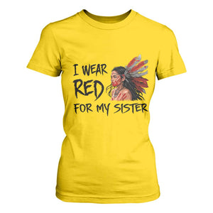 MMIW Awareness Month Indigenous Support Gift T Shirt For Women I Wear Red For My Sister TS12 Daisy Print Your Wear