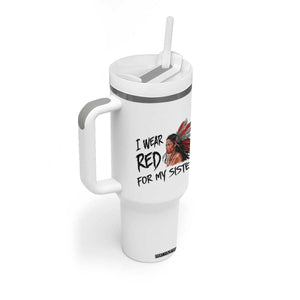 MMIW Awareness Month Indigenous Support Gift Tumbler With Handle I Wear Red For My Sister TS12 Print Your Wear