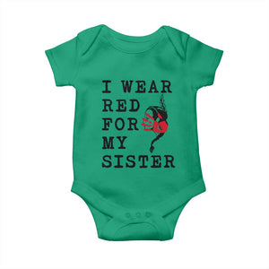 MMIW Awareness Month Native American Baby Onesie I Wear Red For My Sister TS12 Irish Green Print Your Wear
