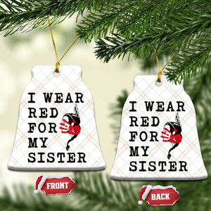 MMIW Awareness Month Native American Ceramic Ornament I Wear Red For My Sister TS12 Print Your Wear