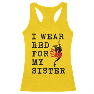 MMIW Awareness Month Native American Racerback Tank Top I Wear Red For My Sister TS12 Daisy Print Your Wear