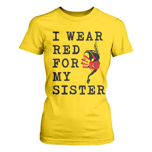 MMIW Awareness Month Native American T Shirt For Women I Wear Red For My Sister TS12 Daisy Print Your Wear