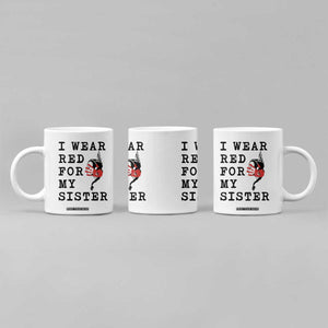 MMIW Awareness Month Native American Coffee Mug I Wear Red For My Sister TS12 Print Your Wear