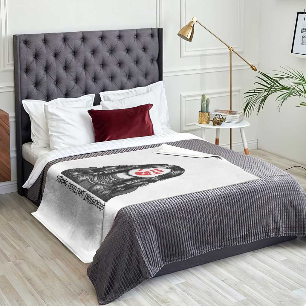 MMIW Strong Resilient Indigenous Throw Blanket Stand With Native Women Support TS12 Print Your Wear