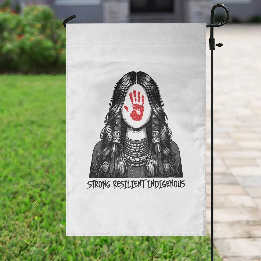 MMIW Strong Resilient Indigenous Garden Flag Stand With Native Women Support TS12 Print Your Wear