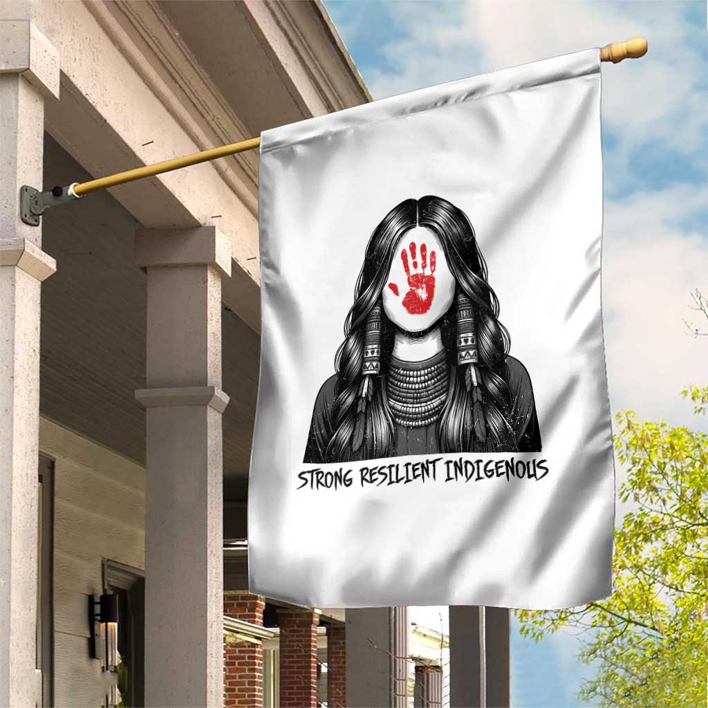 MMIW Strong Resilient Indigenous Garden Flag Stand With Native Women Support TS12 Print Your Wear