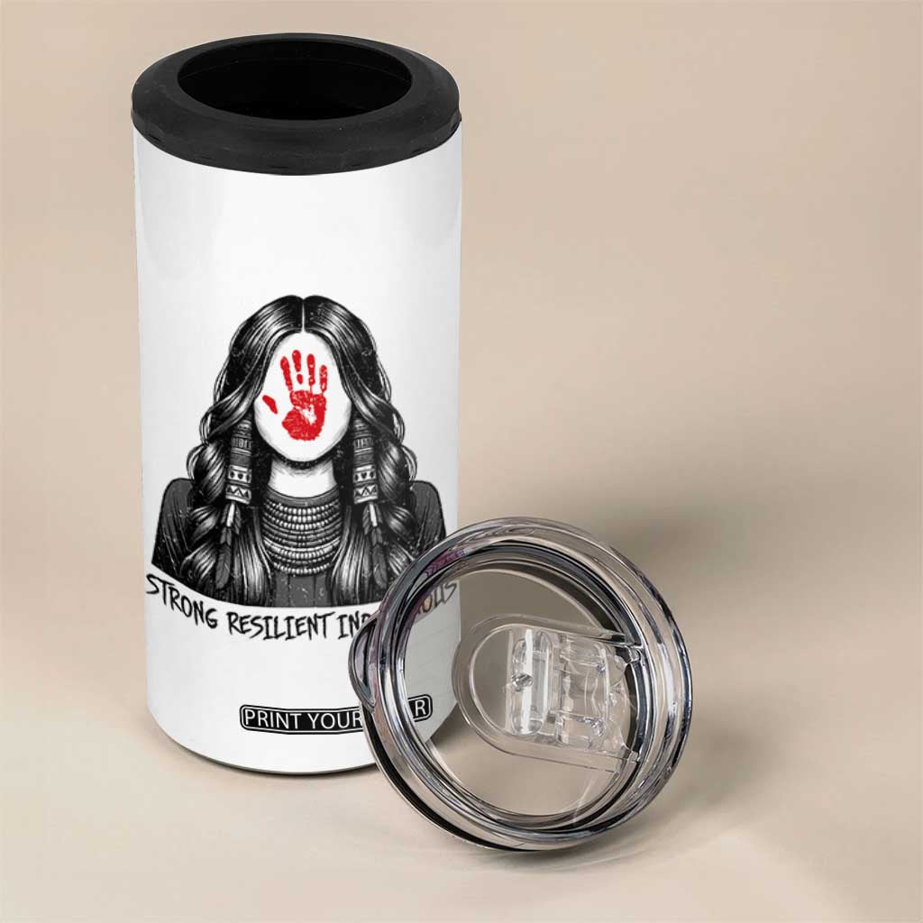MMIW Strong Resilient Indigenous 4 in 1 Can Cooler Tumbler Stand With Native Women Support TS12 Print Your Wear