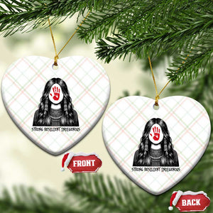 MMIW Strong Resilient Indigenous Ceramic Ornament Stand With Native Women Support TS12 Print Your Wear