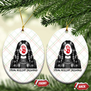 MMIW Strong Resilient Indigenous Ceramic Ornament Stand With Native Women Support TS12 Print Your Wear