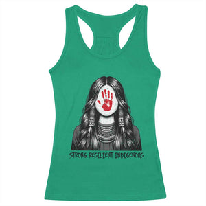 MMIW Strong Resilient Indigenous Racerback Tank Top Stand With Native Women Support TS12 Irish Green Print Your Wear
