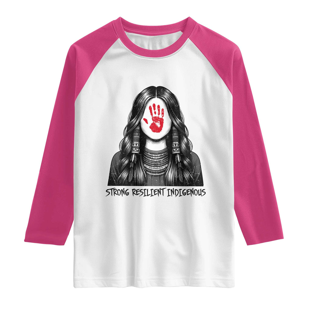 MMIW Strong Resilient Indigenous Raglan Shirt Stand With Native Women Support TS12 White Heliconia Print Your Wear