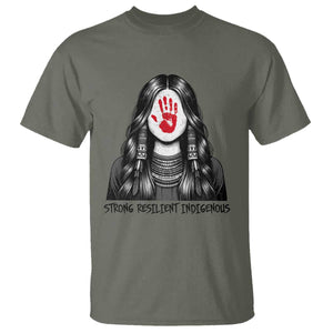 MMIW Strong Resilient Indigenous T Shirt Stand With Native Women Support TS12 Military Green Print Your Wear