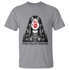 MMIW Strong Resilient Indigenous T Shirt Stand With Native Women Support TS12 Sport Gray Print Your Wear