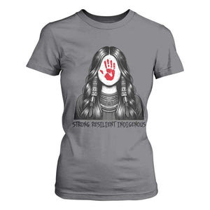 MMIW Strong Resilient Indigenous T Shirt For Women Stand With Native Women Support TS12 Charcoal Print Your Wear