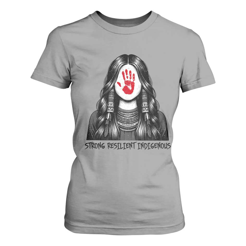 MMIW Strong Resilient Indigenous T Shirt For Women Stand With Native Women Support TS12 Sport Gray Print Your Wear