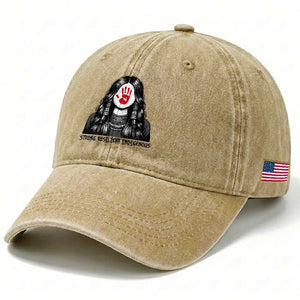 MMIW Strong Resilient Indigenous Washed Cotton Baseball Cap Stand With Native Women Support TS12 Print Your Wear