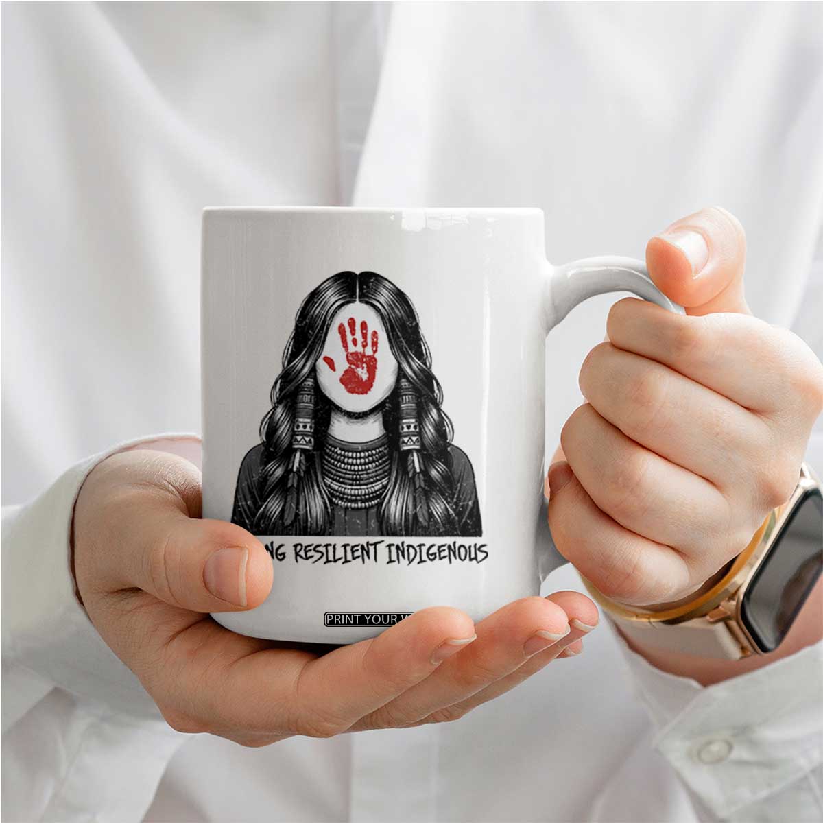 MMIW Strong Resilient Indigenous Coffee Mug Stand With Native Women Support TS12 Print Your Wear