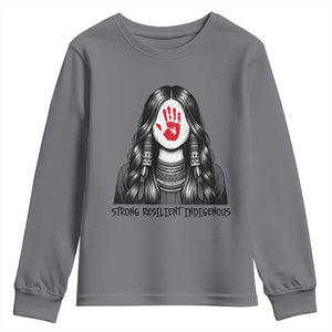 MMIW Strong Resilient Indigenous Youth Sweatshirt Stand With Native Women Support TS12 Charcoal Print Your Wear