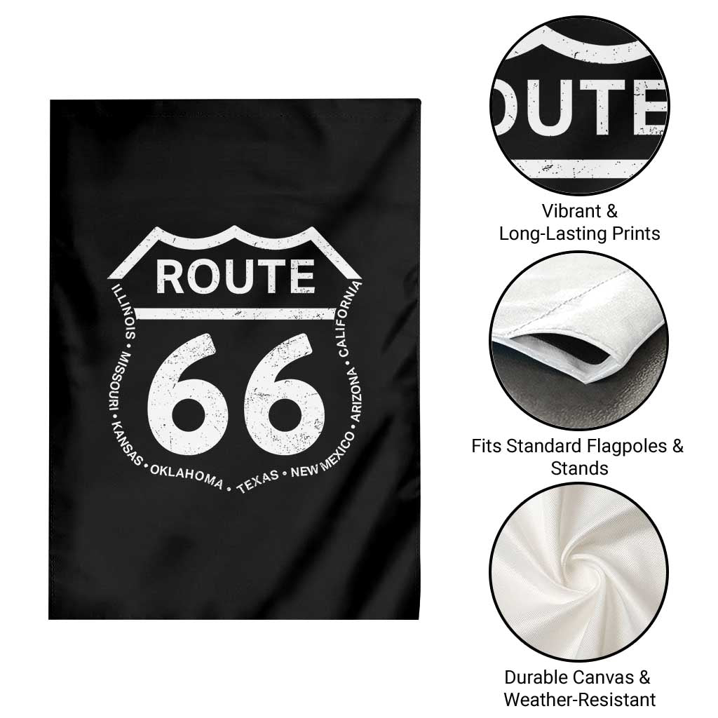 Vintage Route Highway 66 Road Trip Garden Flag Mother Road All States TS12 Print Your Wear