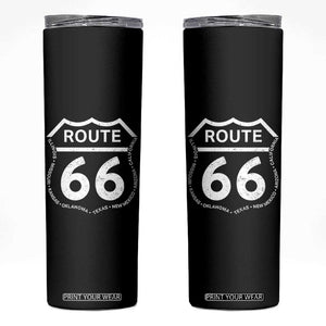 Vintage Route Highway 66 Road Trip Skinny Tumbler Mother Road All States TS12 Black Print Your Wear
