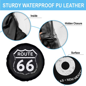Vintage Route Highway 66 Road Trip Spare Tire Cover Mother Road All States TS12 Print Your Wear