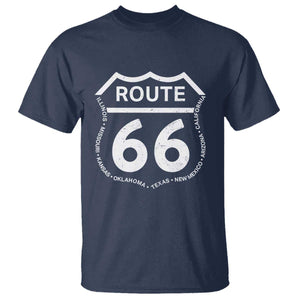 Vintage Route Highway 66 Road Trip T Shirt Mother Road All States TS12 Navy Print Your Wear
