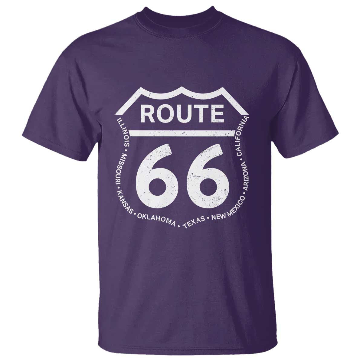 Vintage Route Highway 66 Road Trip T Shirt Mother Road All States TS12 Purple Print Your Wear