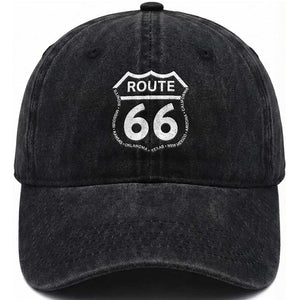 Vintage Route Highway 66 Road Trip Washed Cotton Baseball Cap Mother Road All States TS12 Print Your Wear
