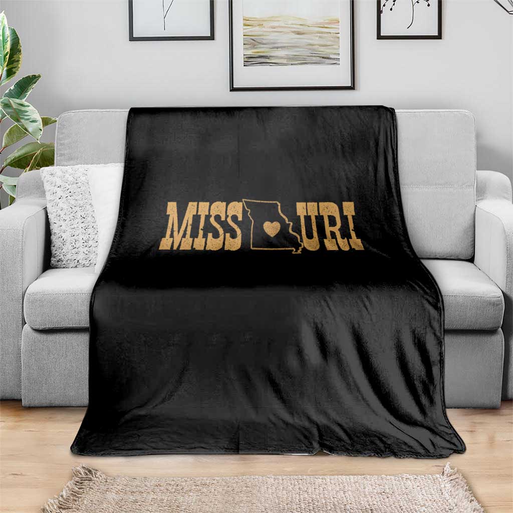 Vintage Missouri State Map Throw Blanket Midwest Pride Gift TS12 Print Your Wear