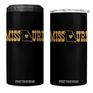 Vintage Missouri State Map 4 in 1 Can Cooler Tumbler Midwest Pride Gift TS12 One Size: 16 oz Black Print Your Wear
