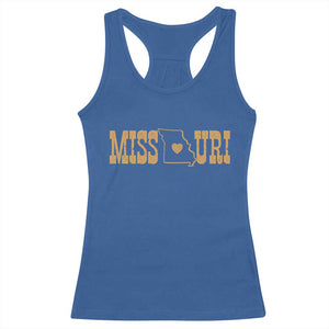 Vintage Missouri State Map Racerback Tank Top Midwest Pride Gift TS12 Royal Blue Print Your Wear