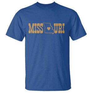 Vintage Missouri State Map T Shirt Midwest Pride Gift TS12 Royal Blue Print Your Wear