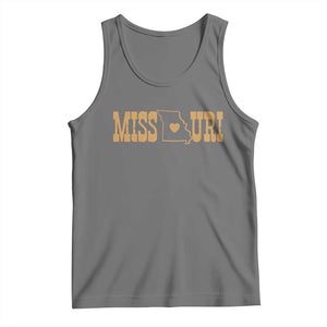 Vintage Missouri State Map Tank Top Midwest Pride Gift TS12 Black Heather Print Your Wear