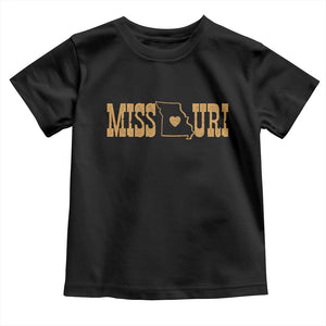 Vintage Missouri State Map Toddler T Shirt Midwest Pride Gift TS12 Black Print Your Wear