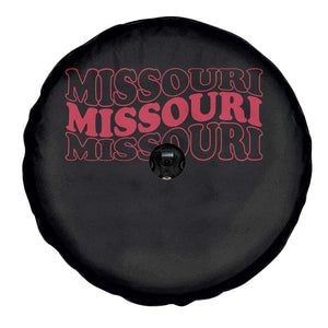 Retro Missouri State Pride Spare Tire Cover Groovy Wavy Typography TS12 Print Your Wear