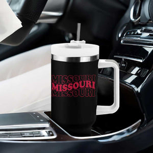 Retro Missouri State Pride Tumbler With Handle Groovy Wavy Typography TS12 Print Your Wear