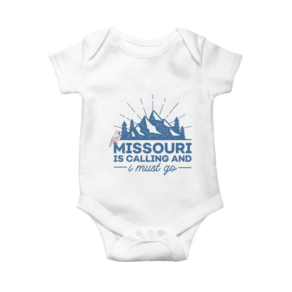 Missouri Traveling Lover Baby Onesie Missouri Is Calling And I Must Go TS12 White Print Your Wear