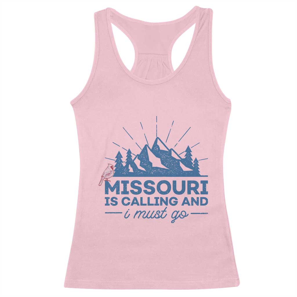 Missouri Traveling Lover Racerback Tank Top Missouri Is Calling And I Must Go TS12 Light Pink Print Your Wear