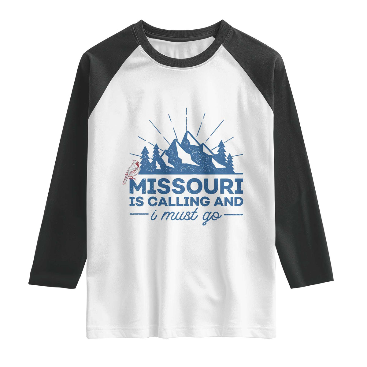 Missouri Traveling Lover Raglan Shirt Missouri Is Calling And I Must Go TS12 White Black Print Your Wear