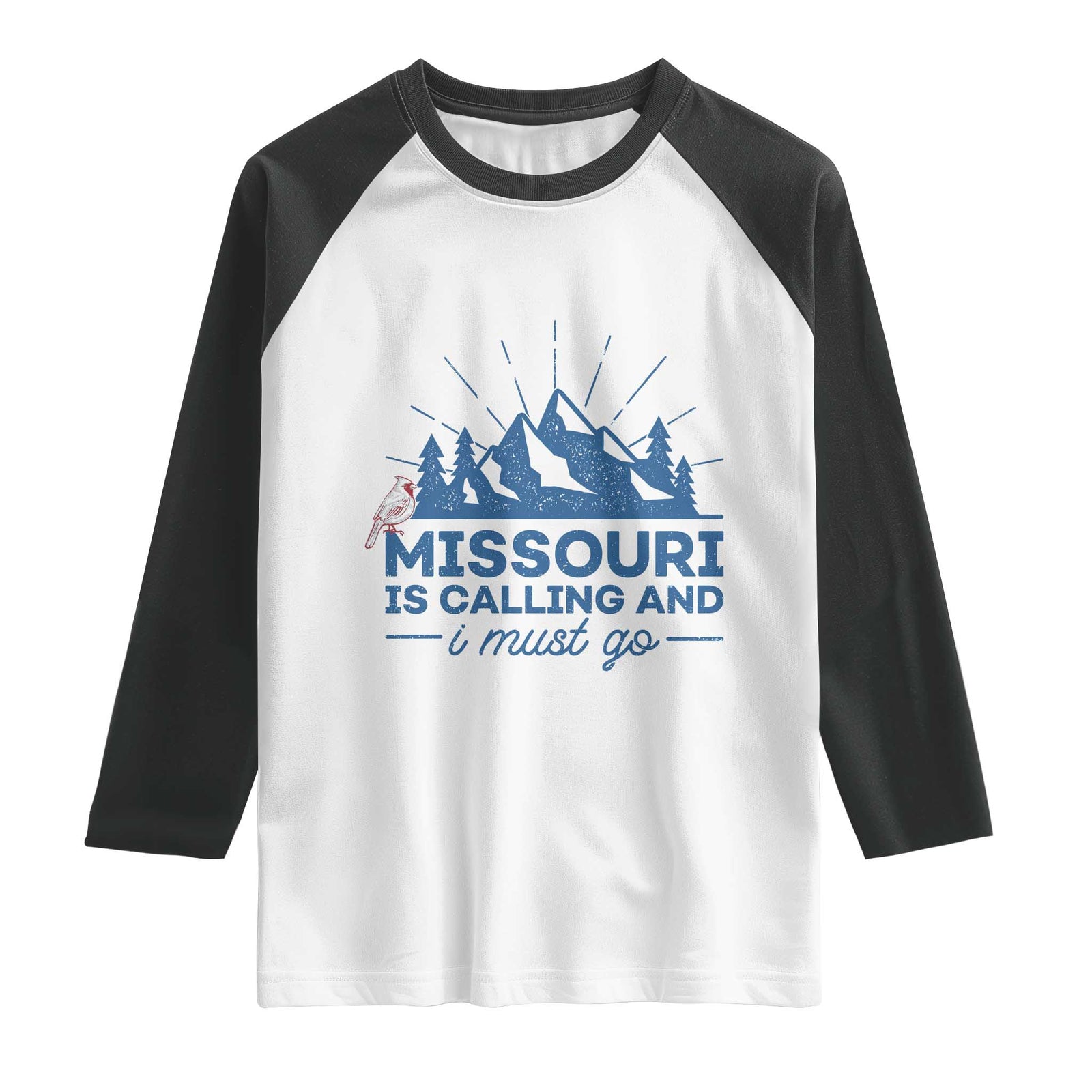 Missouri Traveling Lover Raglan Shirt Missouri Is Calling And I Must Go TS12 White Black Print Your Wear