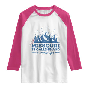 Missouri Traveling Lover Raglan Shirt Missouri Is Calling And I Must Go TS12 White Heliconia Print Your Wear