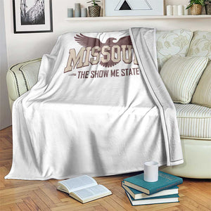 Vintage Missouri Eagle Throw Blanket Missouri The Show Me State Retro Distressed TS12 Print Your Wear