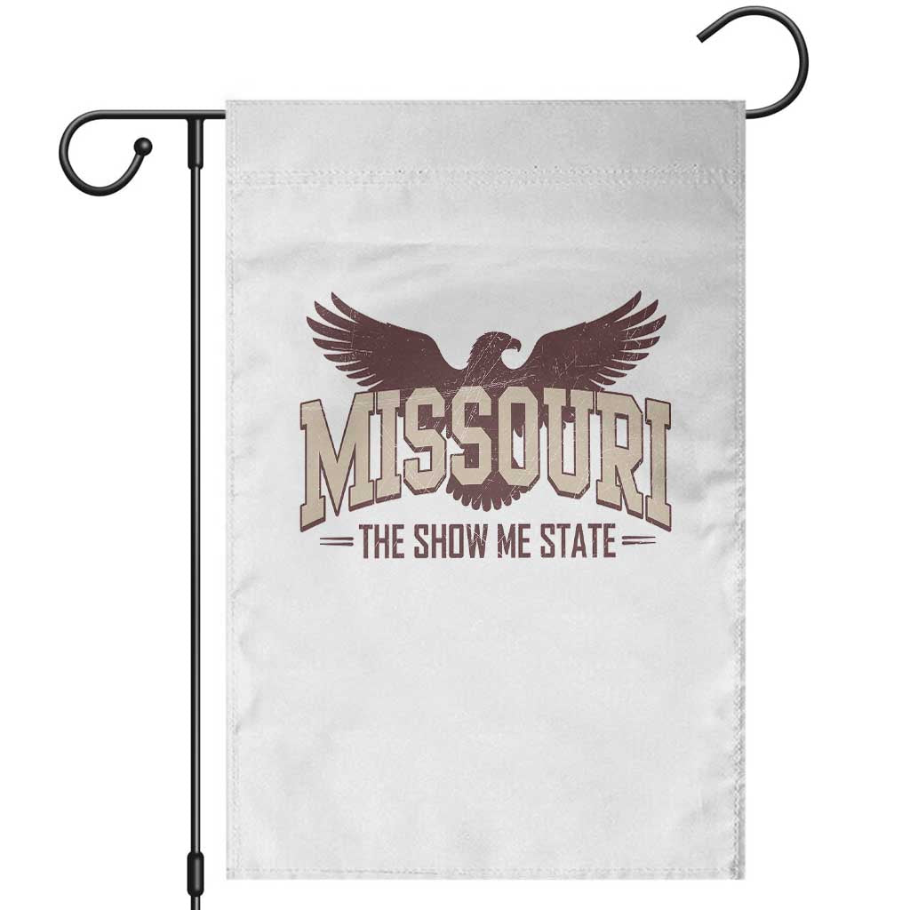 Vintage Missouri Eagle Garden Flag Missouri The Show Me State Retro Distressed TS12 White Print Your Wear