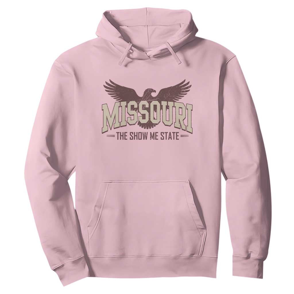 Vintage Missouri Eagle Hoodie Missouri The Show Me State Retro Distressed TS12 Light Pink Print Your Wear