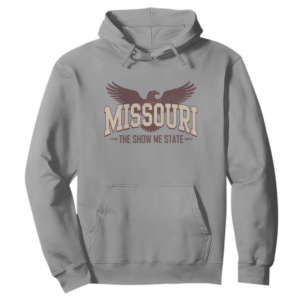 Vintage Missouri Eagle Hoodie Missouri The Show Me State Retro Distressed TS12 Sport Gray Print Your Wear